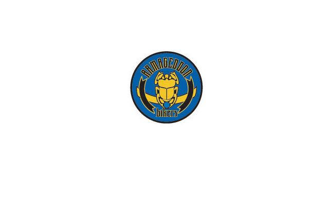 遊戲公司标志(zhì)設計(jì)方案：采用(yòng)圓形深藍(lán)底與黃(huáng)色昆蟲圖案為(wèi)主元素創意