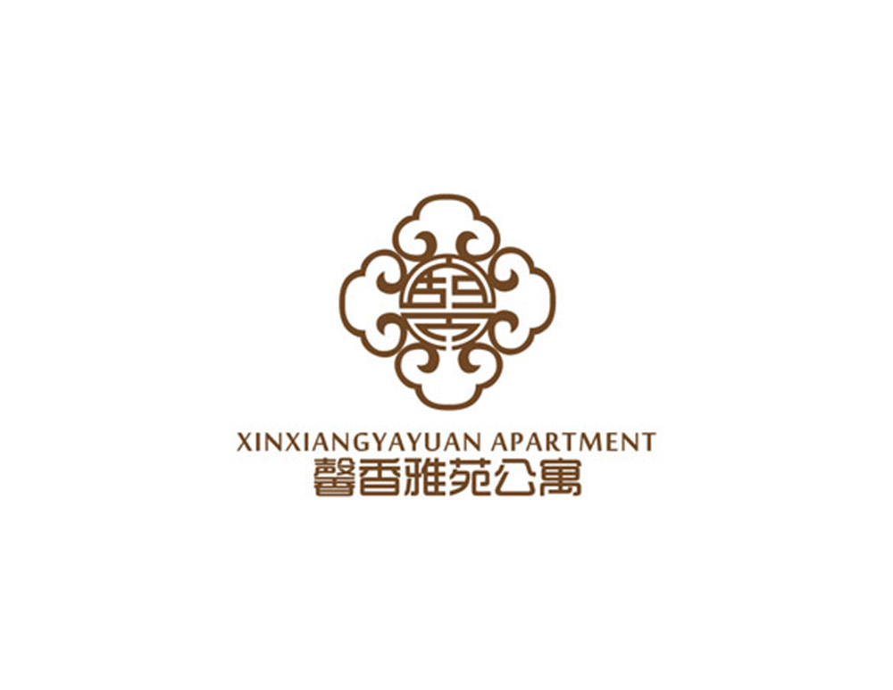 馨香雅苑酒店(diàn)公寓logo設計(jì)，設施齊全，讓您在緊張的(de)出行(xíng)旅途中，得(de)到(dào)适當的(de)放(fàng)松