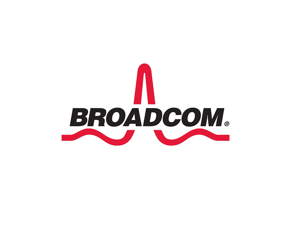 Broadcom博通(tōng)芯片公司logo設計(jì)創意以品牌字母與波動的(de)電(diàn)壓圖形結合設計(jì)