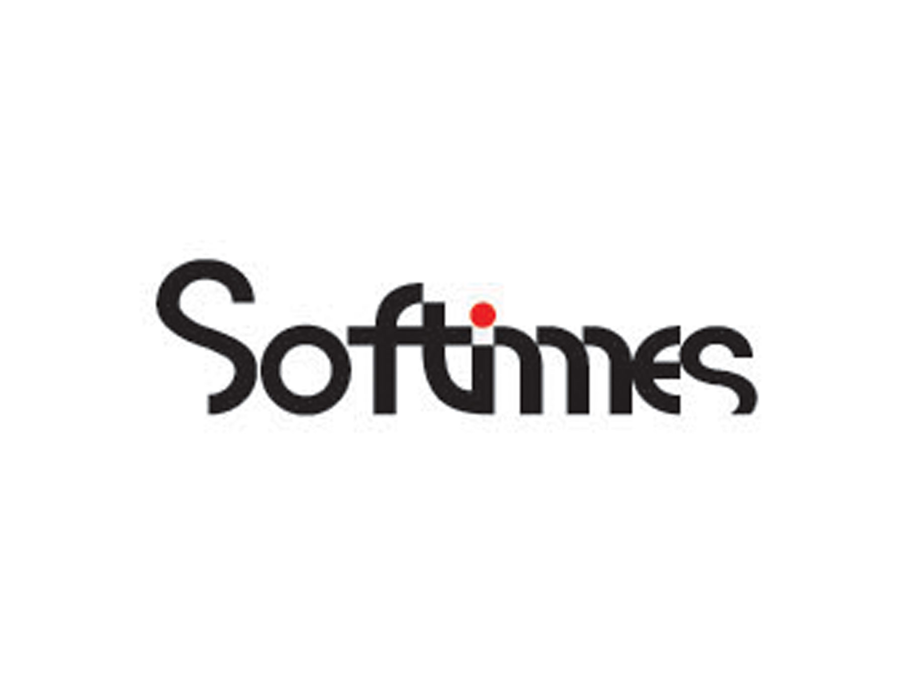 Softimes軟件(jiàn)開(kāi)發公司商标設計(jì)以黑(hēi)色主體(tǐ)與i字母的(de)圓點為(wèi)創意