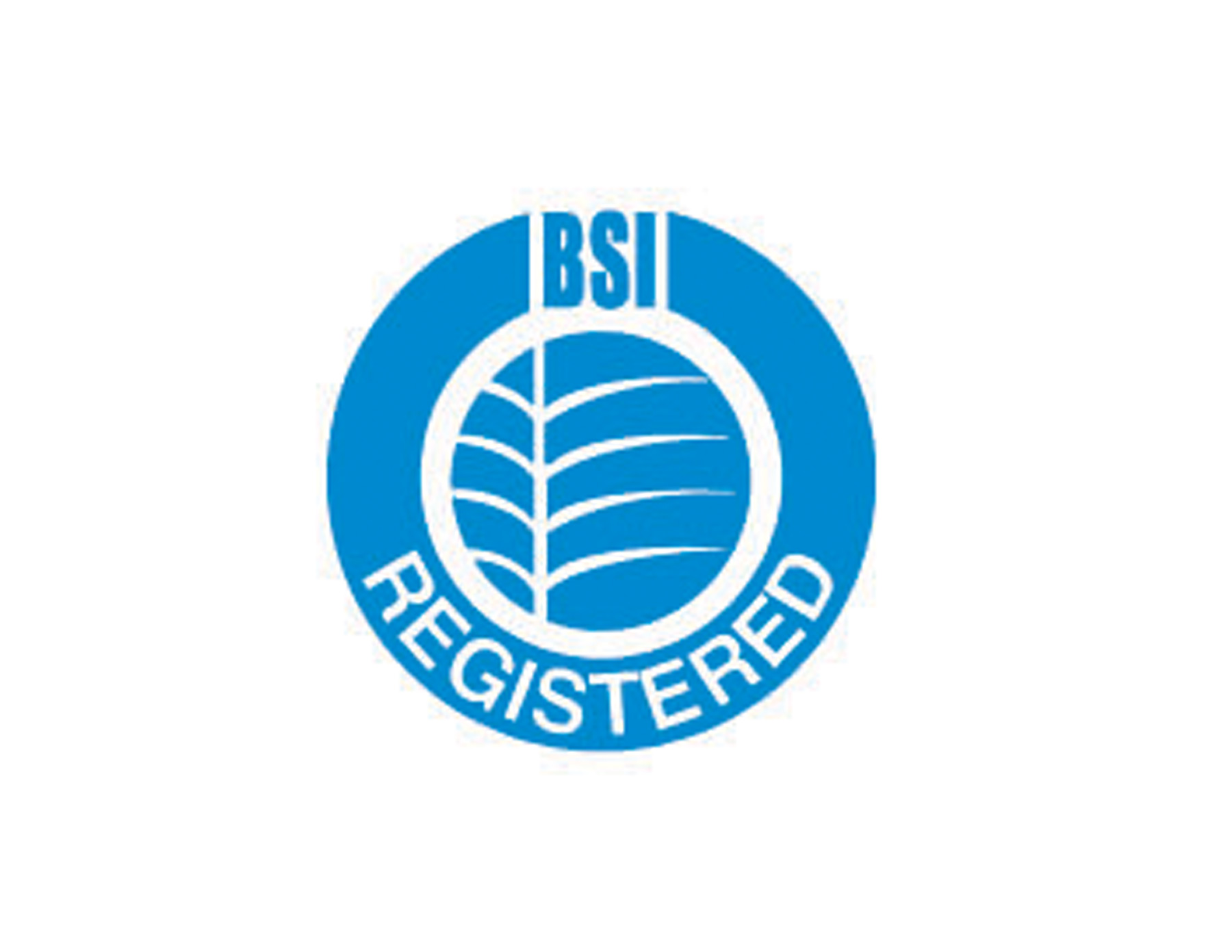 REGISTERED化(huà)工(gōng)企業(yè)商标設計(jì)采用(yòng)藍(lán)色圓形結構，頂部是(shì)BSI簡稱，中間(jiān)是(shì)農(nóng)作(zuò)物(wù)的(de)抽象圖形
