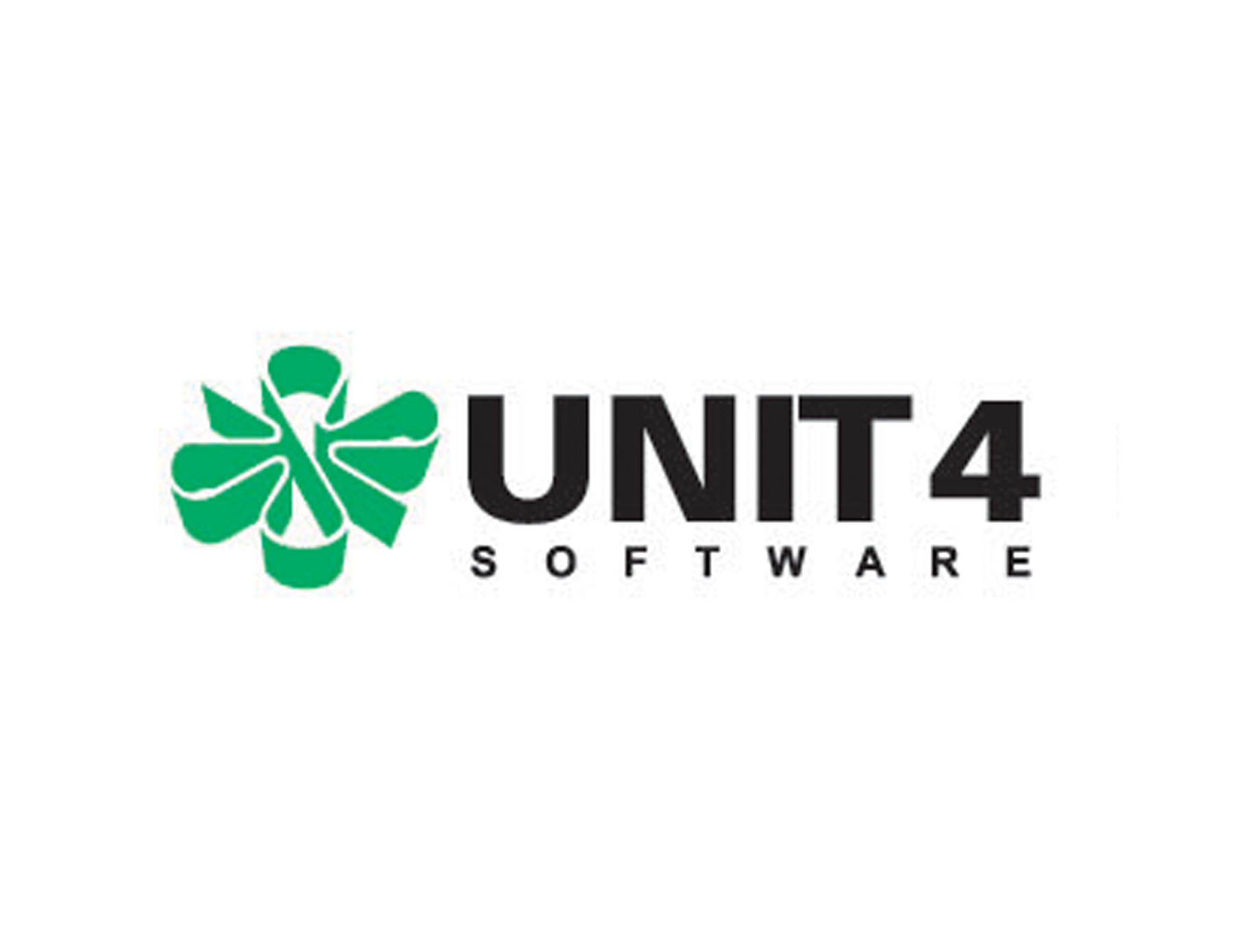 UNIT4企業(yè)商标設計(jì)以綠(lǜ)色的(de)花(huā)形圖案代表環保健康理(lǐ)念